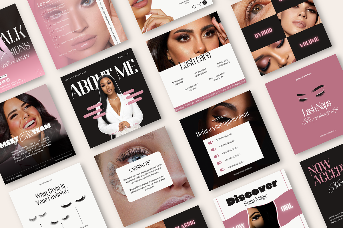 Lash Technician Instagram Template, a Social Media Template by My Template Studio (Photo 8 of 21)