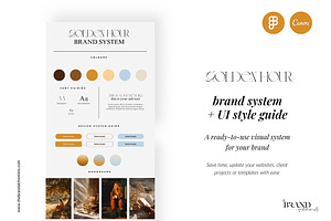 Golden Hour Brand System + UI Kit, an UI Kit Template by The Brand Alchemists