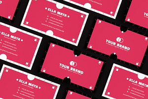 Pink Background Business Card, a Card Template by iDoodle Studio