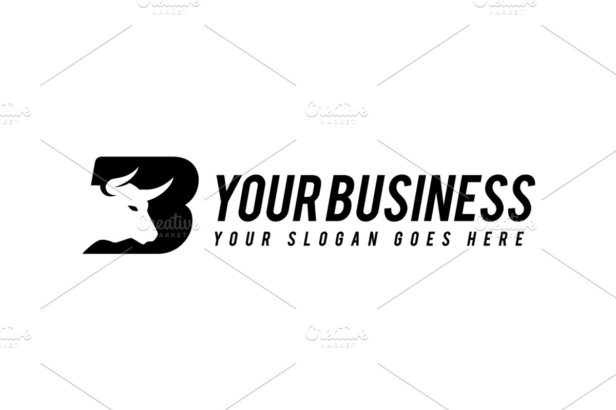 Letter B with Bull Head Design, a Branding & Logo Template by Toko Pak Sabar (Photo 4 of 4)