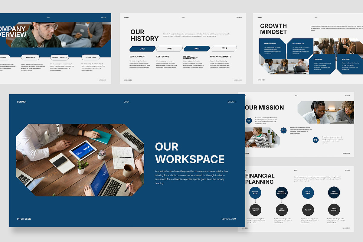 Lunmo : Pitch Deck Powerpoint, a Presentation Template by Punkl Camp (Photo 2 of 7)