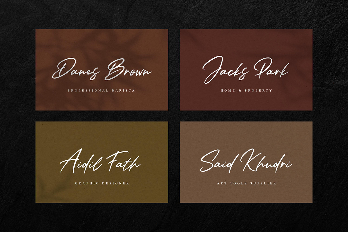 Wonderful Sunset - Beautiful Signatu, a Script Font by Almarkhatype (Photo 5 of 10)