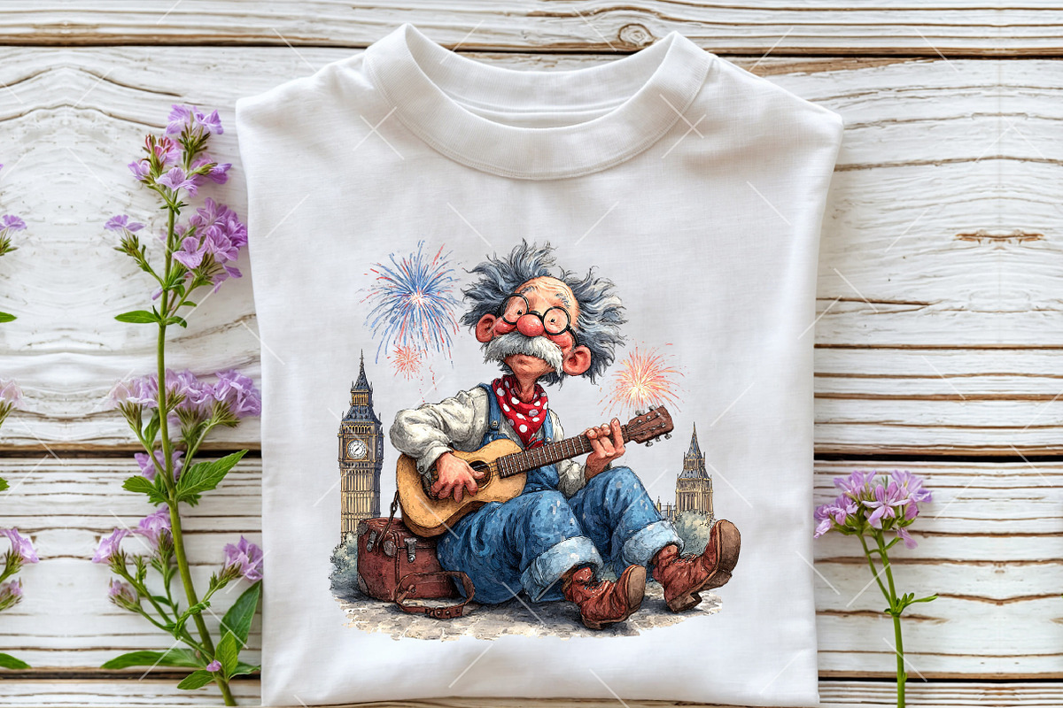Whimsical 4th of July Grandpa Clipar, an Illustration by OK Design (Photo 6 of 6)