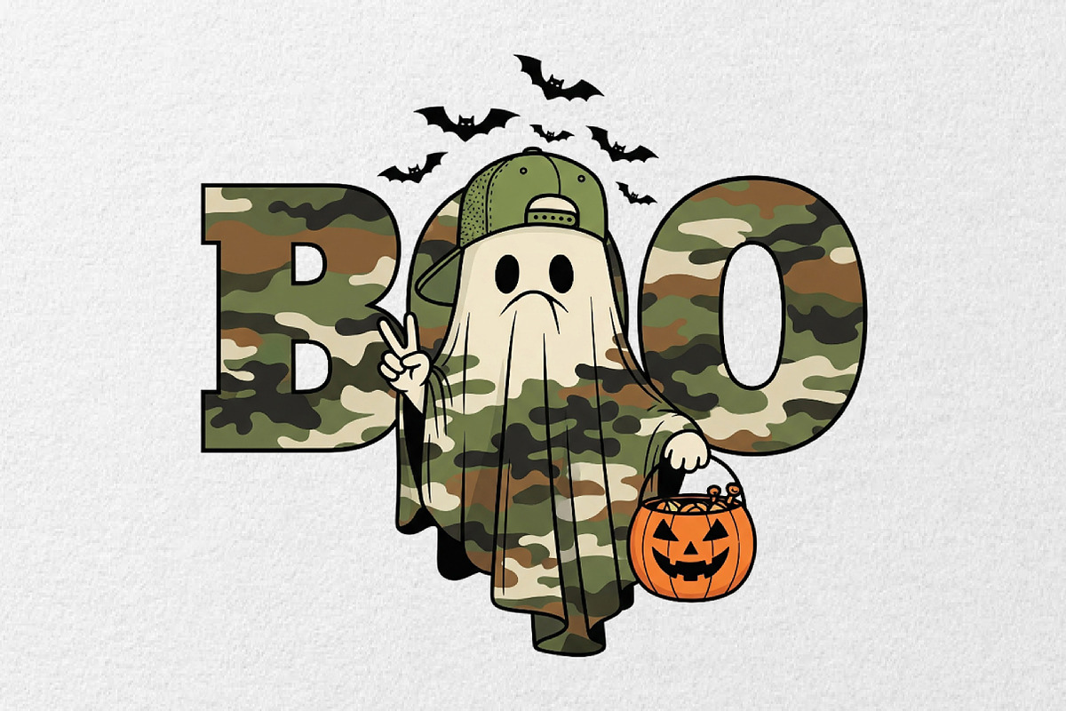 Camouflage Halloween Sublimation PNG, an Illustration by DreamCafeArt (Photo 4 of 6)