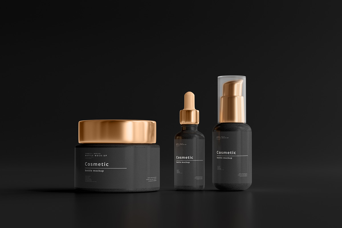 Dark Cosmetic Branding Mockups, a Cups & Container Mockup by pmvch (Photo 3 of 86)