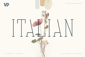 SALE! Italian Slab Serif - 24 Fonts