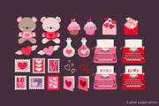 Cute little Valentine's Day Clipart, an Object Graphic by PixelPaperPrints (Thumbnail 4 of 9)