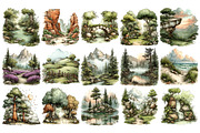 Nature Landscapes PNG Clipart, a Decorative Illustration by Nicolle's Colorful Art (Thumbnail 2 of 5)