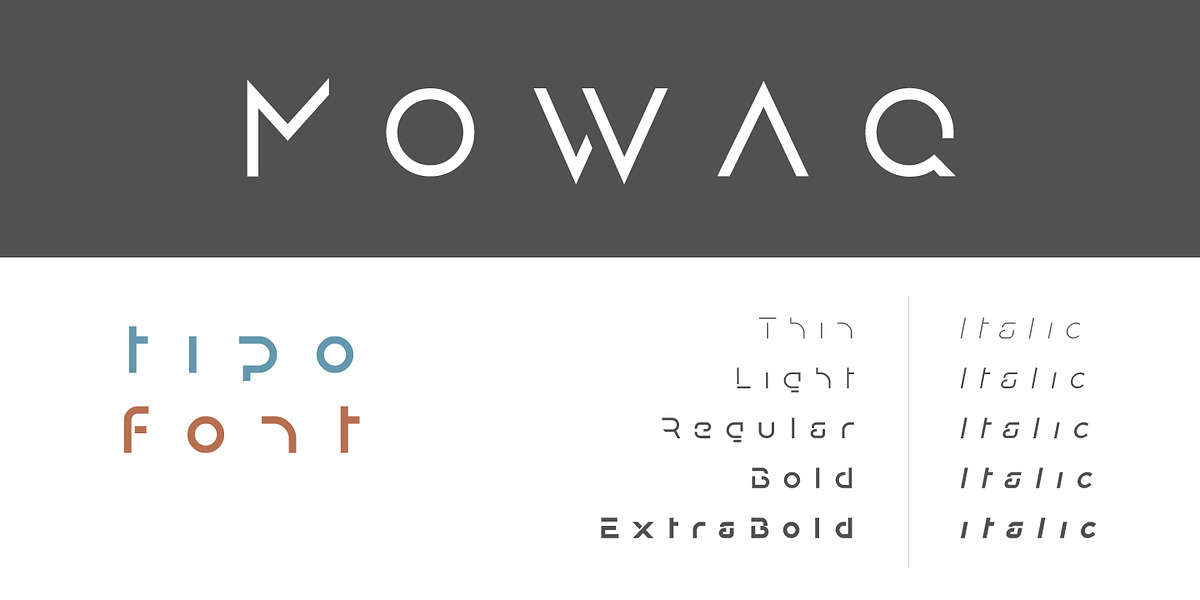 Mowaq, a Sans Serif Font by Ixipcalli (Photo 5 of 5)