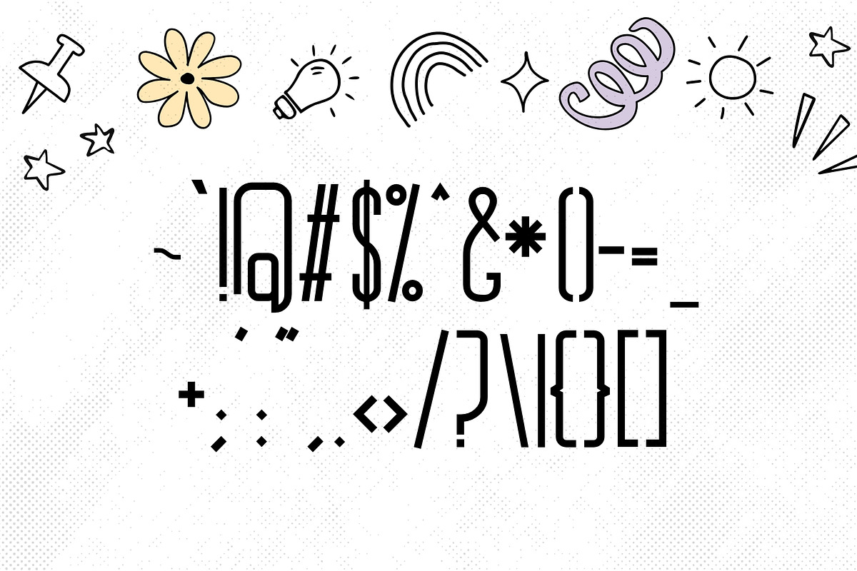 Doodle Daze - Adorable Slim Typeface, a Sans Serif Font by HipFonts (Photo 3 of 7)