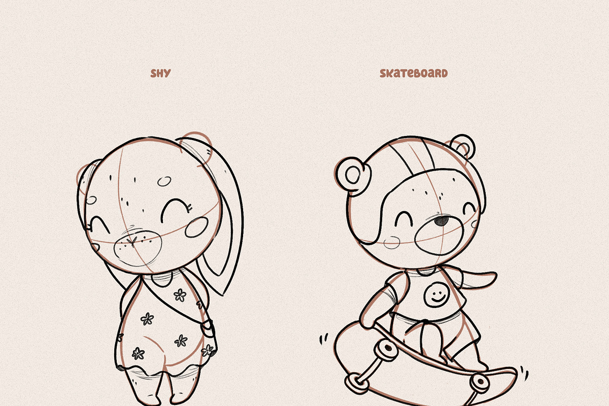 Procreate Whimsical Poses Pack, a Brush Add-On by Brzozowska (Photo 5 of 5)