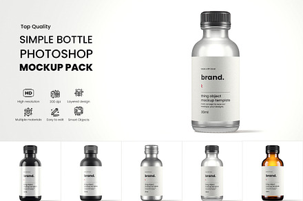 Boston Bottle Mockup Pack, a Packaging Mockup by Designer Dude