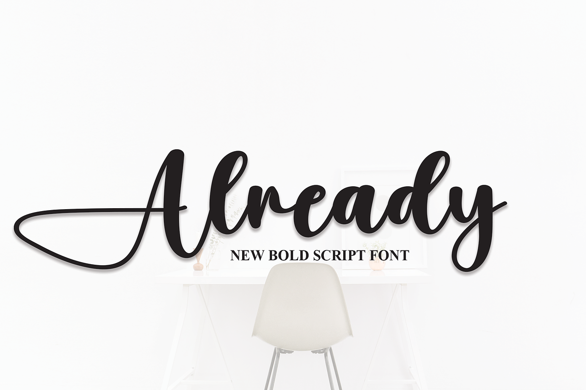 Already | Script Font, a Script Font by Scratchones (Photo 1 of 8)