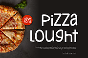 Pizza Lought - Food Font, a Sans Serif Font by Iqsiart Studio (Thumbnail 1 of 7)