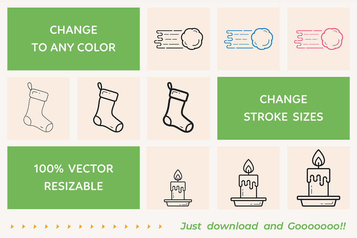 Four Seasons Outline Icons BUNDLE, an Icon by Sargatal (Photo 6 of 7)