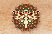 Dragonfly 3D Mandala - Laser cut, an Object Graphic by Arshad Ali (Thumbnail 5 of 8)