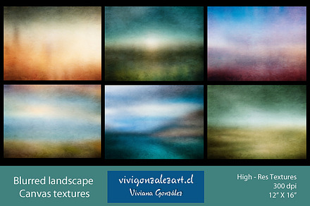 Blurred landscape canvas textures