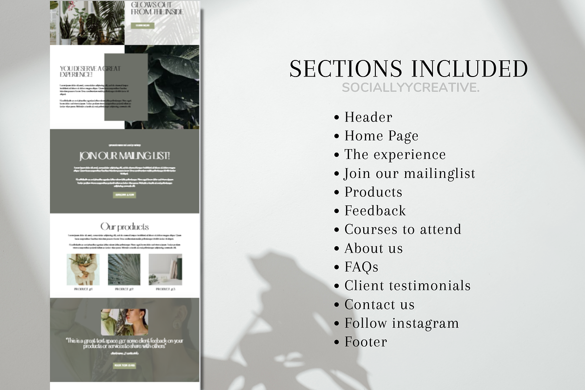 Floral Themed Canva Website Template, a Marketing Template by SociallyyCreative (Photo 3 of 10)