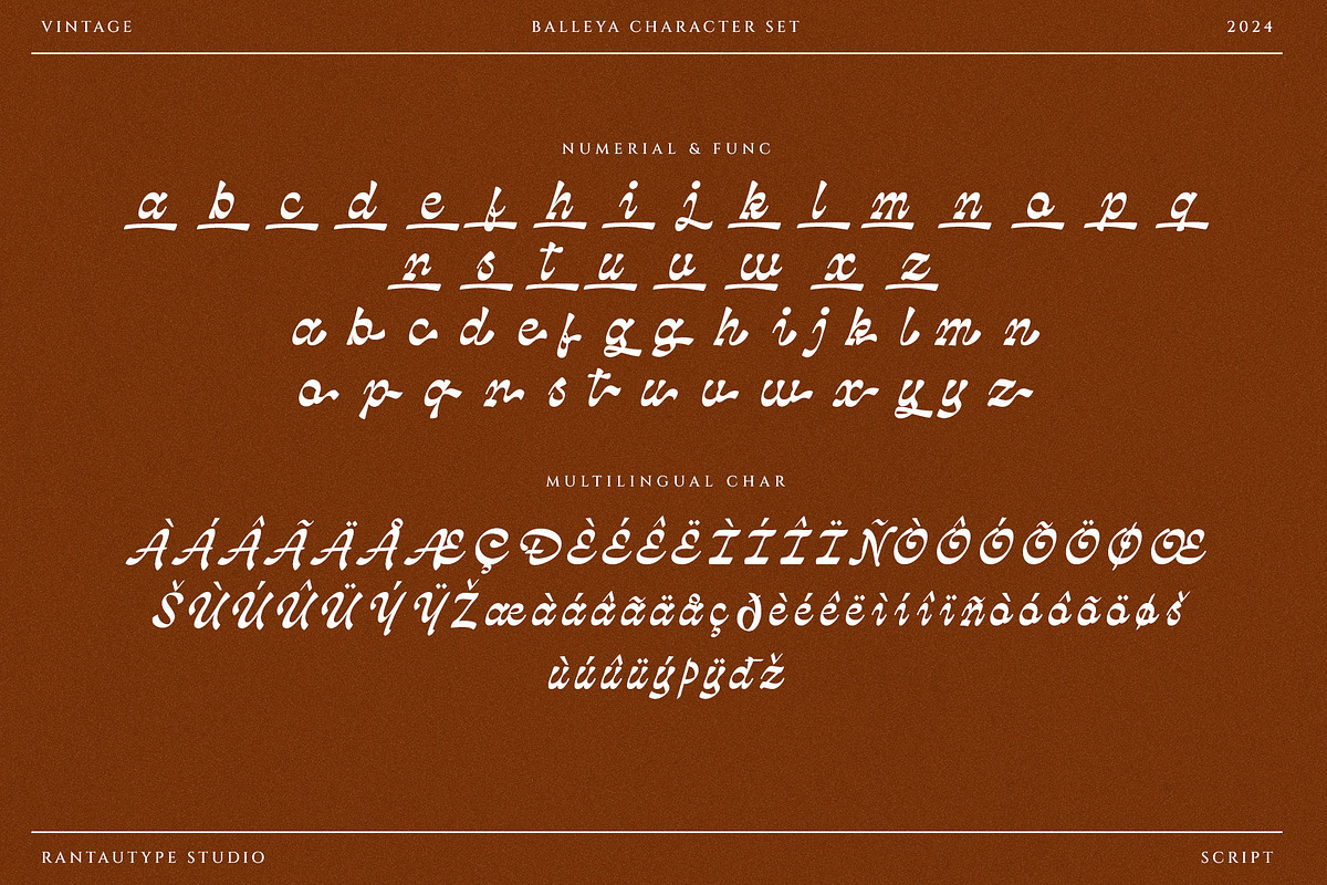 Balleya Vintage Script Font, a Script Font by RantautypeStudio (Photo 17 of 17)