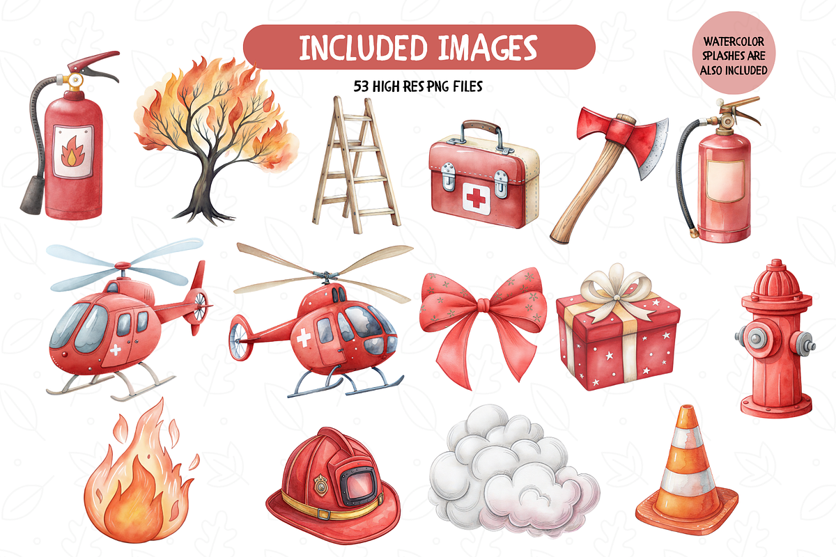 Firefighter Animals Clipart, an Animal Illustration by TatiMockup (Photo 4 of 7)