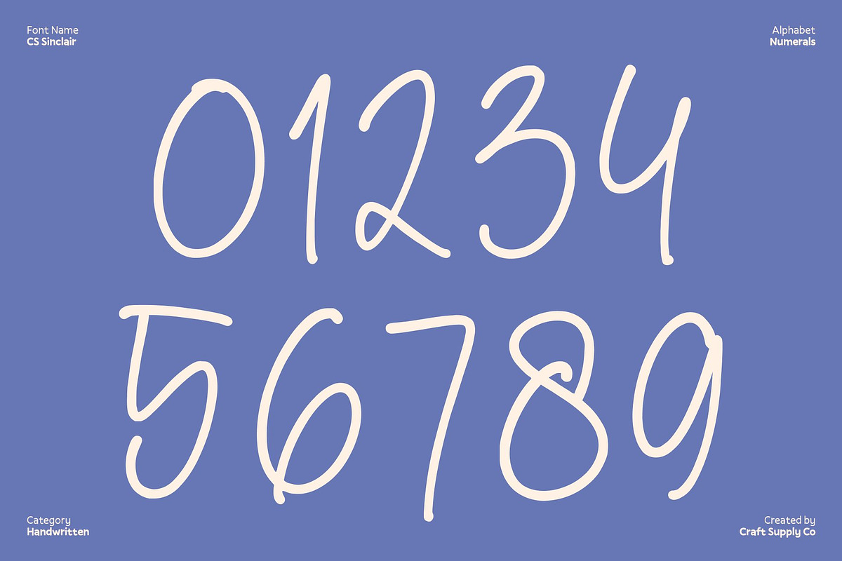 CS Sinclair – Handwritten Script, a Script Font by Craft Supply Co. (Photo 6 of 8)