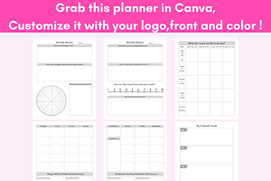 2023 Undated Weekly Monthly Planner