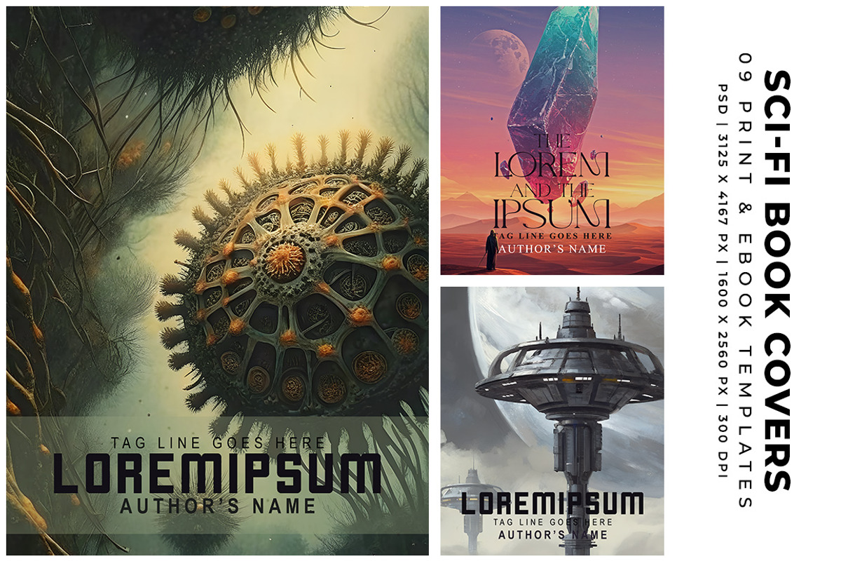 Sci-Fi Book Cover Templates preview 3
