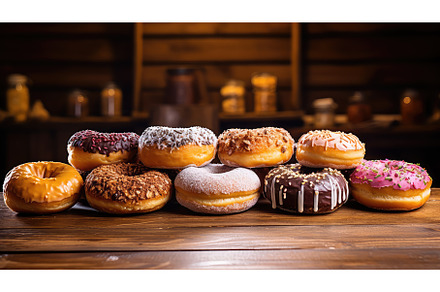 sweet fat donut food ai generated, a Background Photo by pikepicture