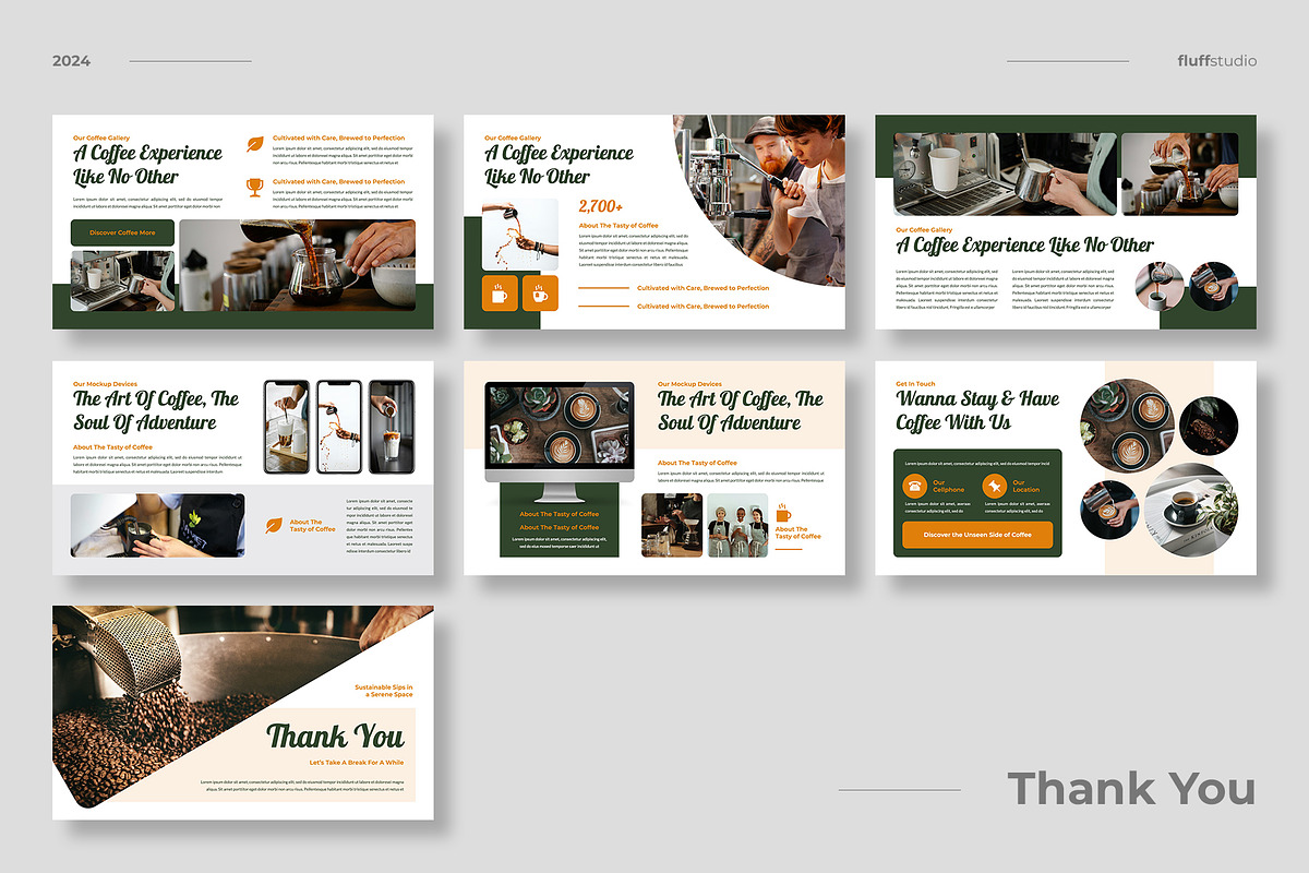 Coffee Business Powerpoint Template, a Presentation Template by fluffstudio (Photo 4 of 4)