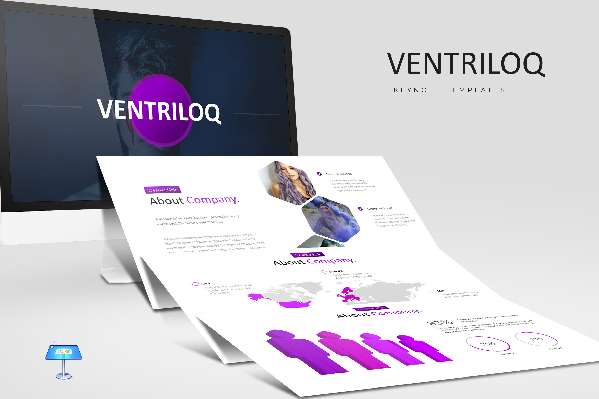 Ventriloq - Keynote Template, a Presentation Template by AQR Studio