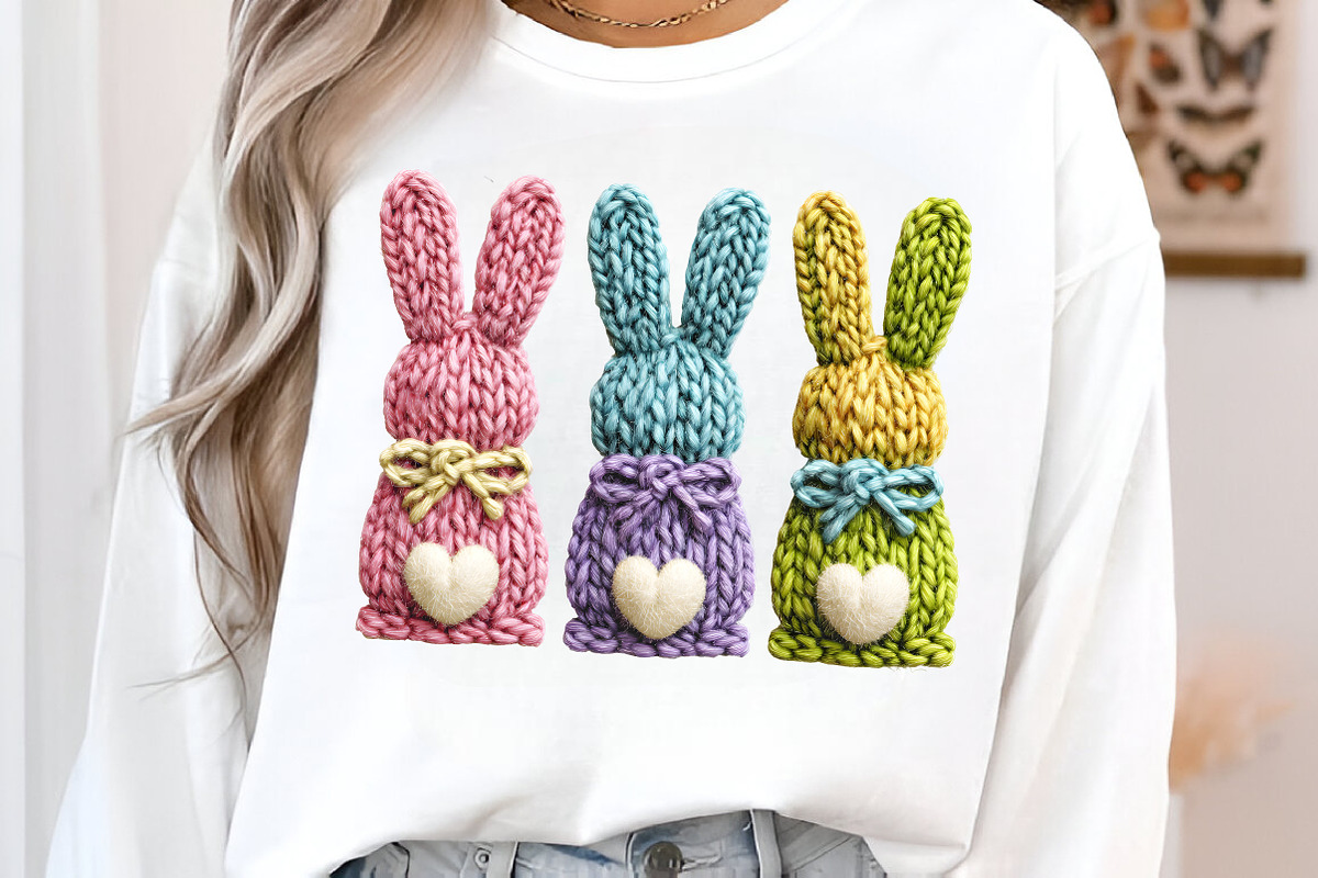 Happy Easter Bunny Png Faux Yarn, an Illustration by SinaCreation (Photo 6 of 7)