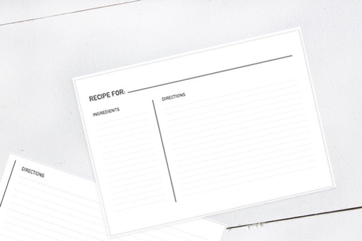 Simple Recipe Cards 5x7 card FILL IN, a Card Template by OhEverythingHandmade (Photo 3 of 5)
