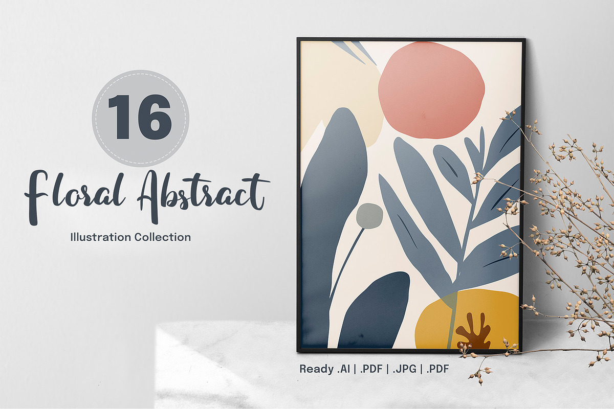 Blooming Floral Abstract Art Print, a Decorative Illustration by Vibrand Studio (Photo 11 of 13)