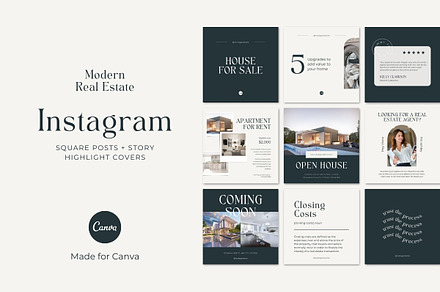 Instagram Real Estate Canva Template, a Social Media Template by Kalo Media Hawaii