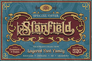 Slanfield, a Serif Font by Burntilldead (Thumbnail 1 of 11)