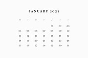 Calendar 2021 Flowers, Calendar 2021, a Stationery Template by Bordo (Thumbnail 3 of 4)