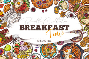 Breakfast Time Doodle Collection