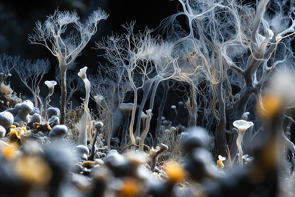 72 Microscopic Fungi Backgrounds, a Background Graphic by h.utomo (Photo 55 of 72)