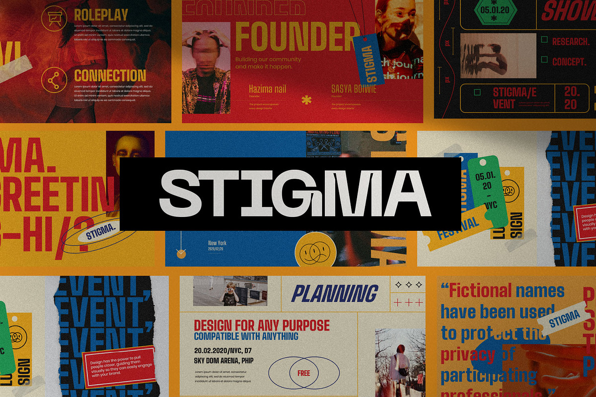 STIGMA Powerpoint - Creative Design, a Presentation Template by Dirtytemp Studio (Photo 1 of 8)
