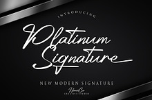 Platinum Signature Font