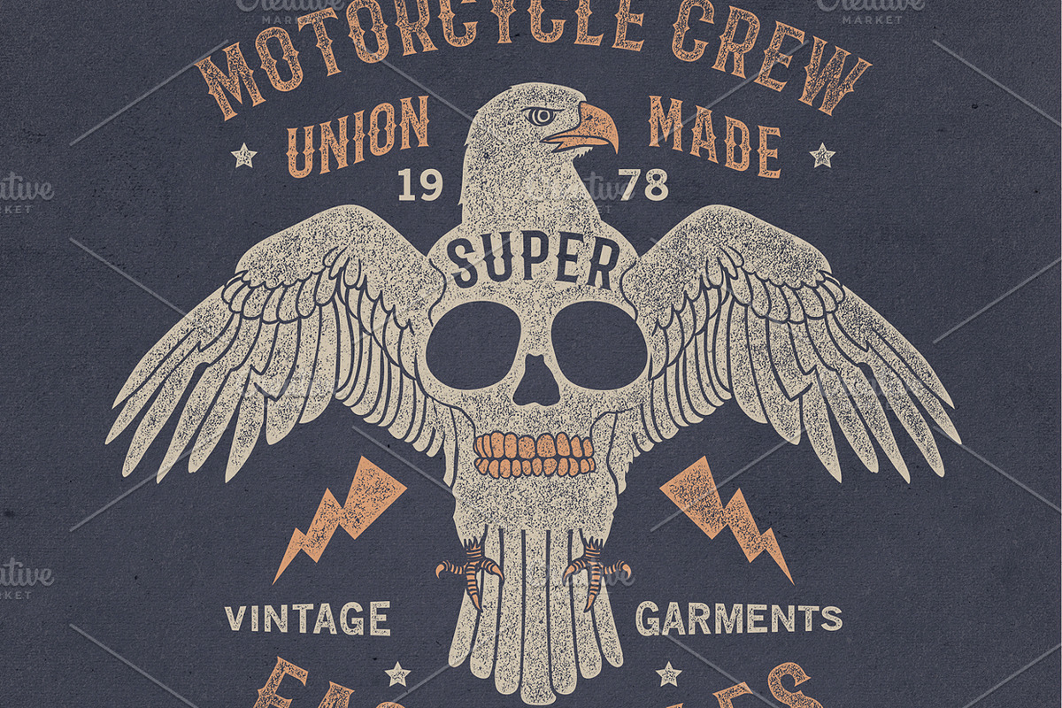 PACK OF 6 VINTAGE TEE VECTOR PRINTS, an Illustration by MKE Print Lab. (Photo 3 of 10)