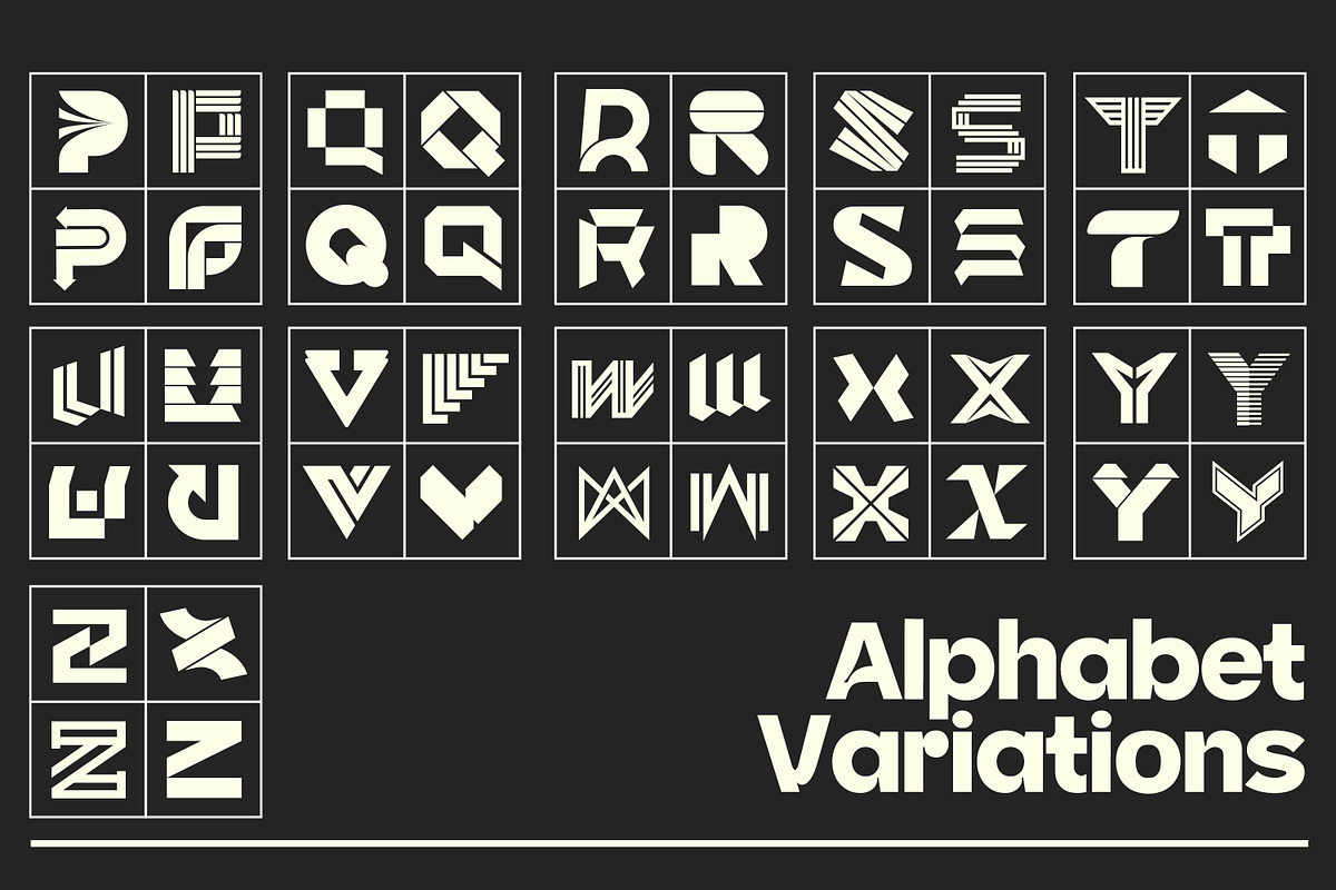 Letter Logo Template Vol 4, a Solid Icon by Tekuni (Photo 6 of 12)