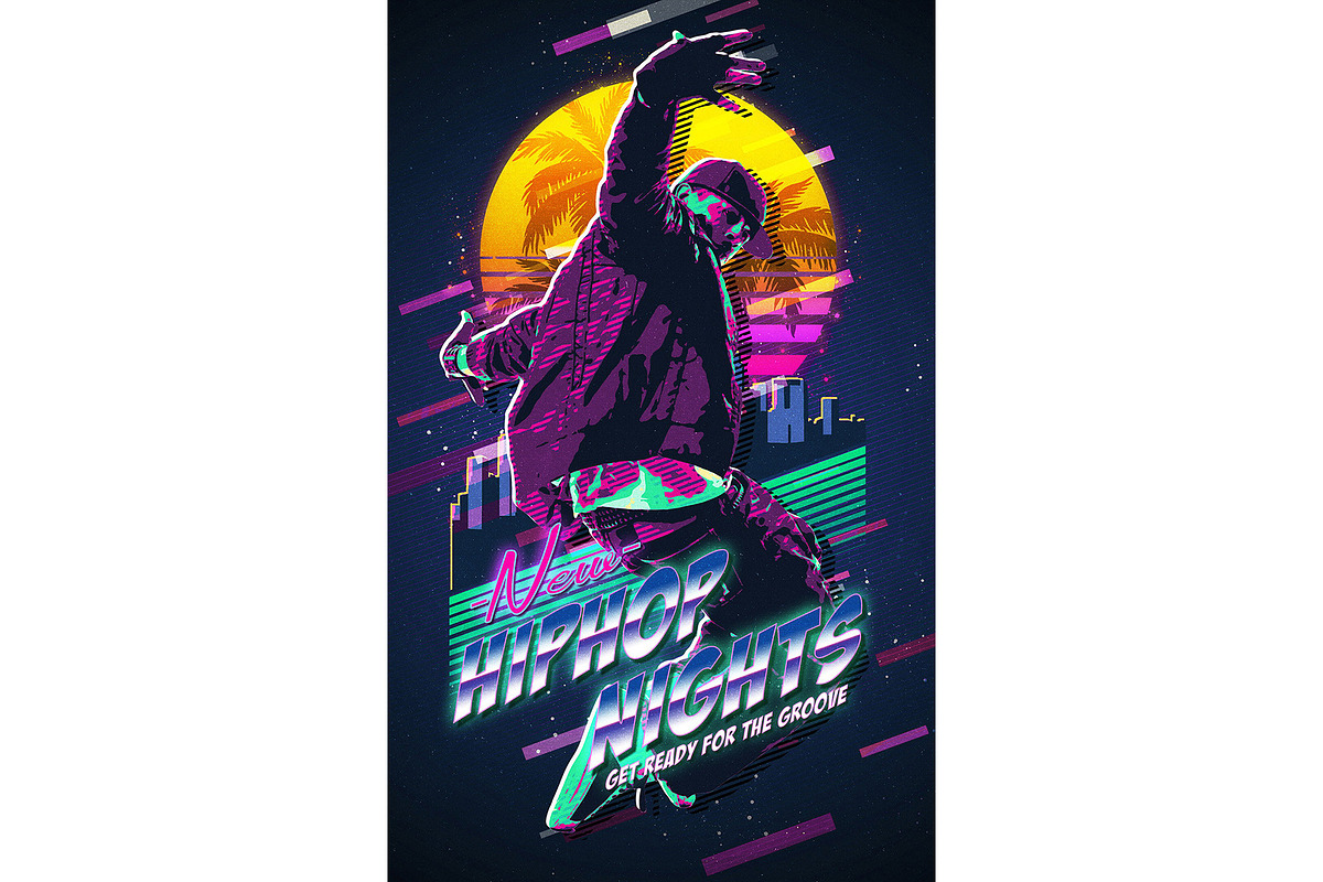 80's Retro Poster Photoshop Action, an Action Add-On by deeplabstudio7 (Photo 10 of 15)