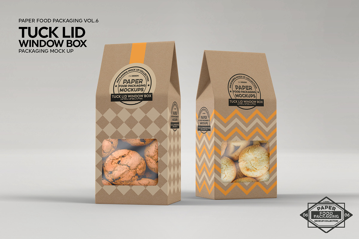Tuck Lid Window Box Mockup, a Packaging Mockup by INCDesign (Photo 3 of 8)