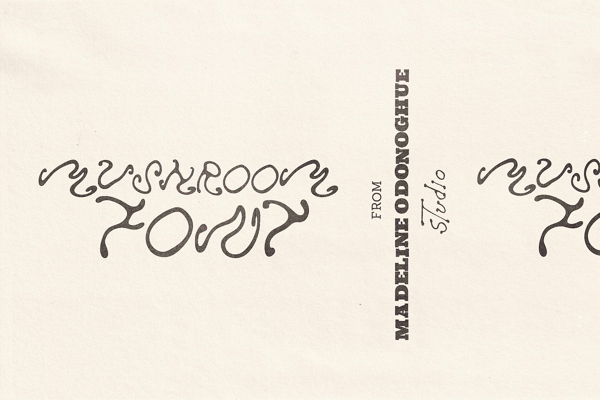 Mushroom Hand Drawn Psychedelic Font, a Handwritten Font by Madeline ODonoghue Design (Photo 1 of 7)