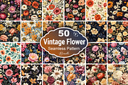 Vintage Flower Seamless Pattern, a Pattern Graphic by Forhadx5 (Thumbnail 1 of 6)