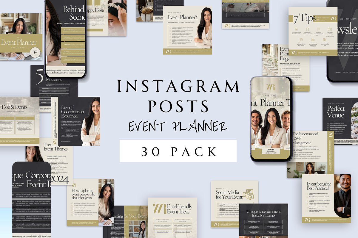 EVENT PLANNER INSTAGRAM POSTS, a Social Media Template by Daring Digies (Photo 2 of 10)