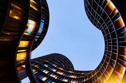 modern architecture building bent