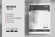 Clean Invoice Template, a Resume Template by Ree_Creative (Thumbnail 1 of 2)