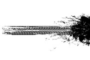 Grunge tire track, car wheel, a Transportation Illustration by Vector Tradition (Thumbnail 1 of 3)